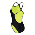 Aqua Sphere Essentials Tie Back Women's Swimsuit - Black/Yellow-Swimsuit-Aqua Sphere-SwimPath