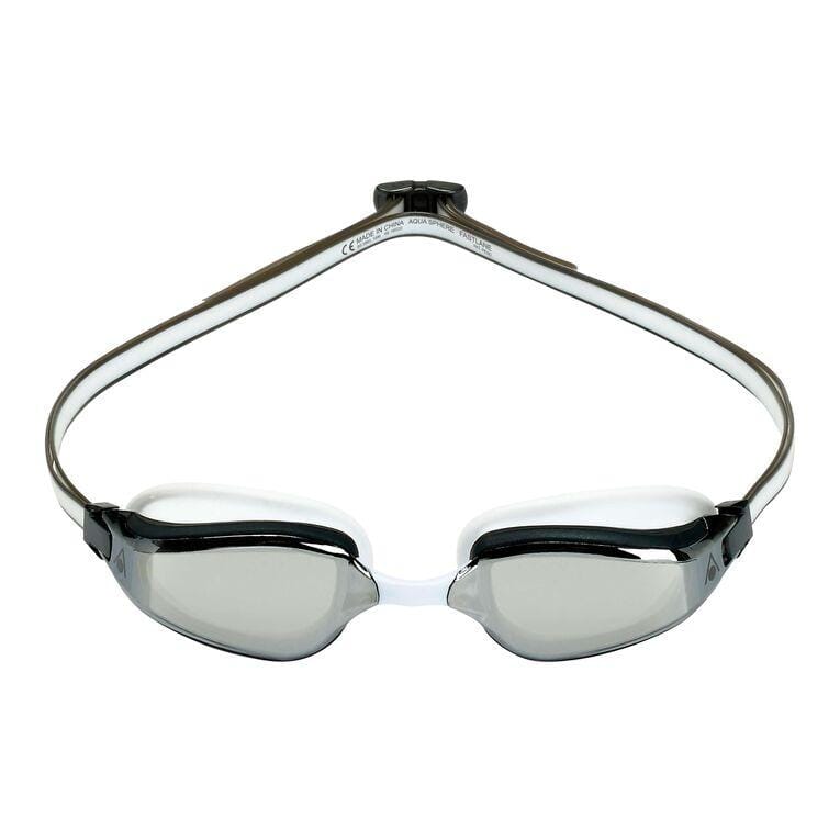Aqua Sphere Fastlane Titanium Mirror Goggles - White/Grey-Goggles-Aqua Sphere-SwimPath