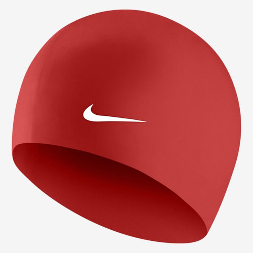 Nike Silicone Swimming Cap - Red/White-Swimming Caps-Nike-Red/White-SwimPath