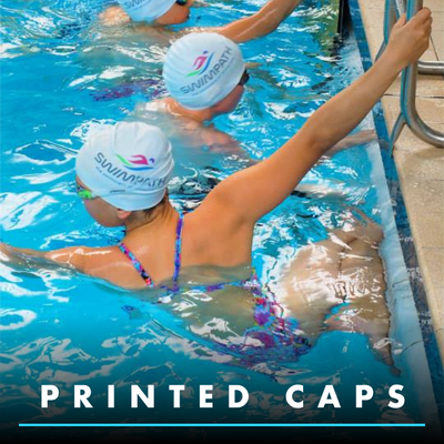 SWIMPATH CUSTOM PRINTED SWIMMING CAPS - SILICONE, SUEDE, LATEX FOR YOUR CLUB