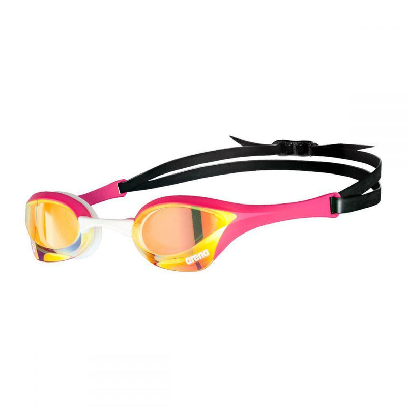 Arena Cobra Ultra Swipe Mirror Goggles - Pink/Yellow/Copper-Goggles-Arena-SwimPath