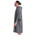 Buz Adults Unisex Hooded Changing Robe - Rock Grey-Changing Robe-Buz-SwimPath