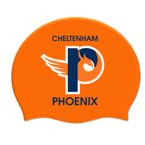 Cheltenham Phoenix Silicone Suede Swimming Cap - Orange-Team Kit-Cheltenham Phoenix-SwimPath