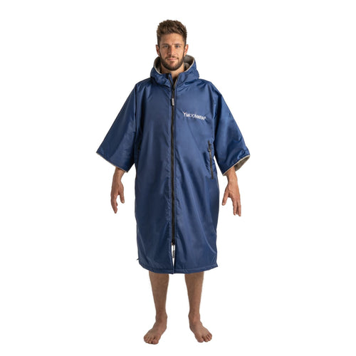 Frostfire Moonwrap Adults Short Sleeve Waterproof Changing Robe - Navy-Changing Robe-Frostfire-5'1" - 6'5"-SwimPath