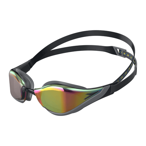 Speedo Fastskin Pure Focus Mirror Goggle - Black/Grey/Ruby-Goggles-Speedo-SwimPath