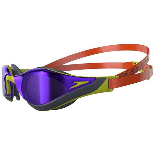Speedo Fastskin Pure Focus Mirror Goggle - Orange/ Green/ Purple-Goggles-Speedo-SwimPath