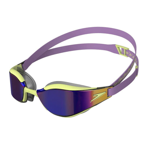Speedo Hyper Elite Mirror Goggles - Green/Purple-Goggles-Speedo-SwimPath